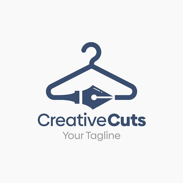 un logotipo para los cortes creativos los cortes los extremos cortados