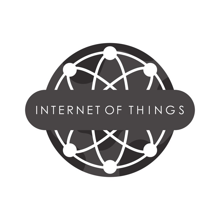 Vector logotipo de cosas de internet ilustración de vector de inteligencia artificial