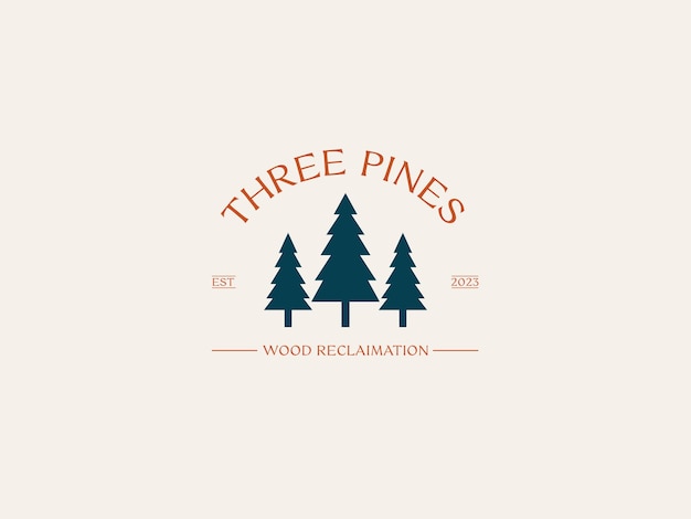 Logotipo de la cosecha del pino