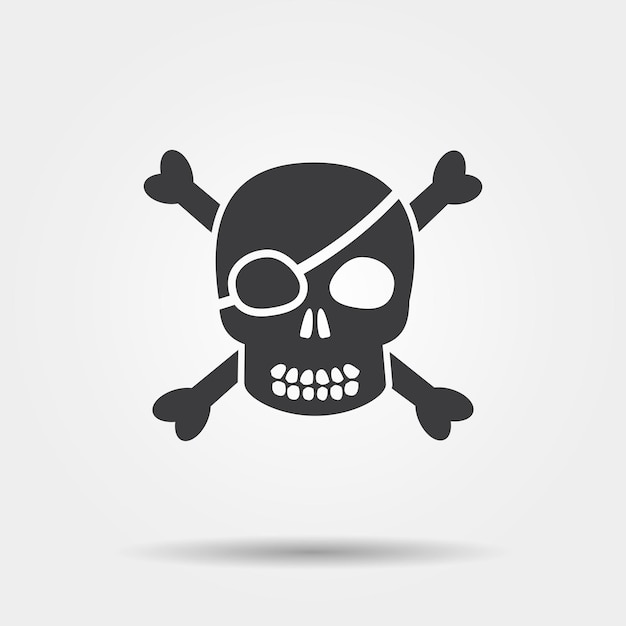 Logotipo del cráneo pirata