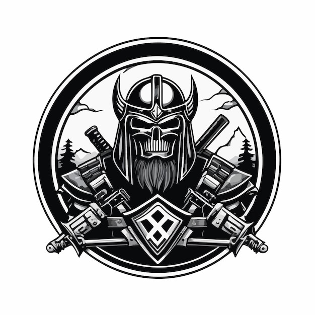 El logotipo del cráneo vikingo