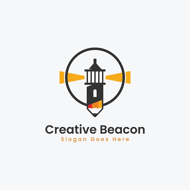 Logotipo de Creative Beacon Pencil Lighthouse