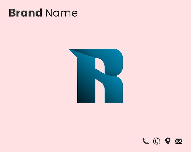 logotipo creativo del alfabeto r