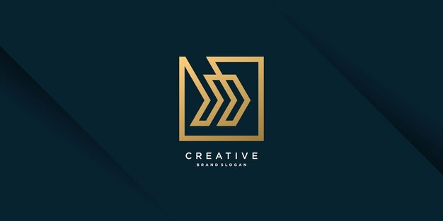 Logotipo creativo dorado con B inicial letra única B Premium Vector parte 10