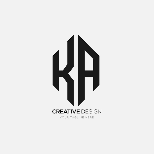 Logotipo creativo elegante letra Ka