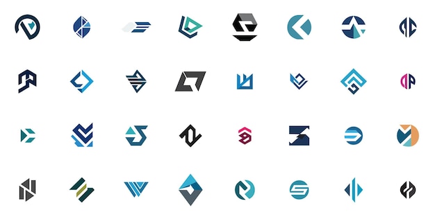 logotipo creativo elegante moderno minimalista para el negocio plano vectorial