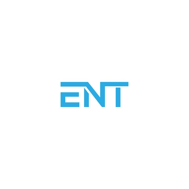 Logotipo creativo de ENT y diseño de íconos