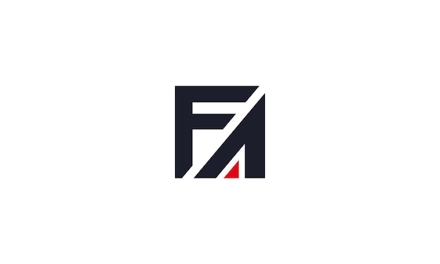 Logotipo creativo de FA Diseño de logotipo de monograma de letra FA Diseños de logotipos vectoriales AF