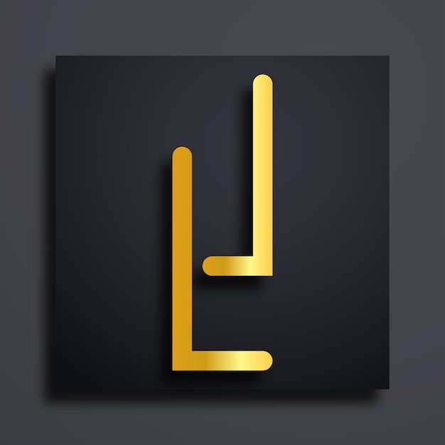 El logotipo creativo en gradiente dorado