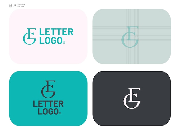 El logotipo creativo inicial de EG