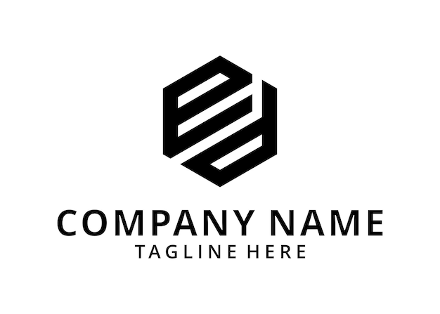 Logotipo creativo inicial de la letra ED