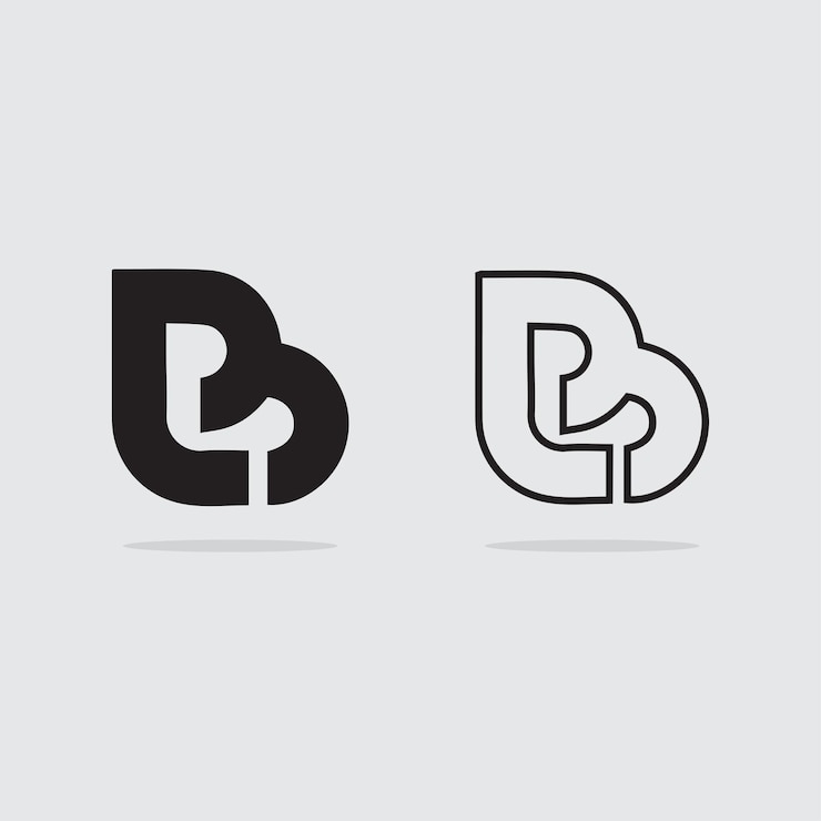 Vector logotipo creativo de lb