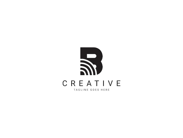 Logotipo creativo de la letra B para la marca