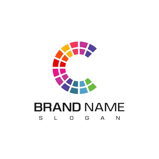 Logotipo creativo letra C