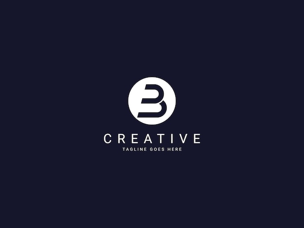 Logotipo creativo con la letra circular B