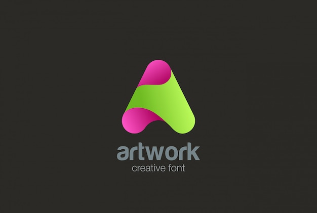 Vector logotipo creativo de la letra a