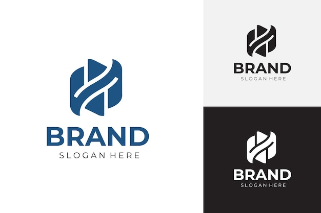 Logotipo creativo limpio y simple para la marca empresarial moderna