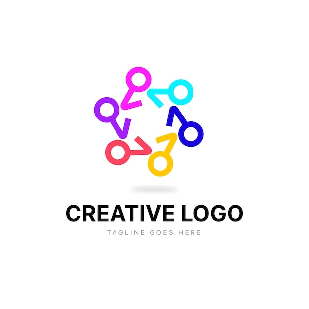 Vector logotipo creativo, logotipo único, logotipo profesional