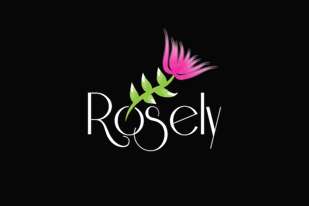 Logotipo creativo lujo rosa logo acuarela rosa logo acuarela flor flor logo flor illsut