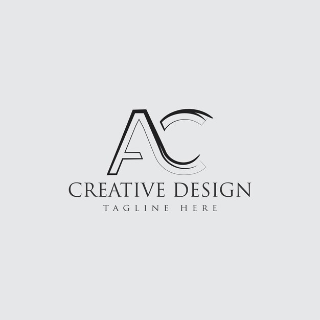 Logotipo creativo mínimo Ac o Ca