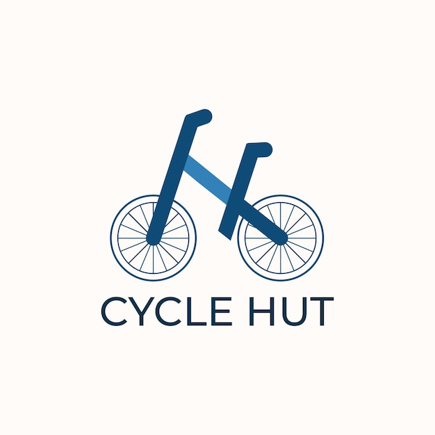 Logotipo creativo moderno de cycle hut