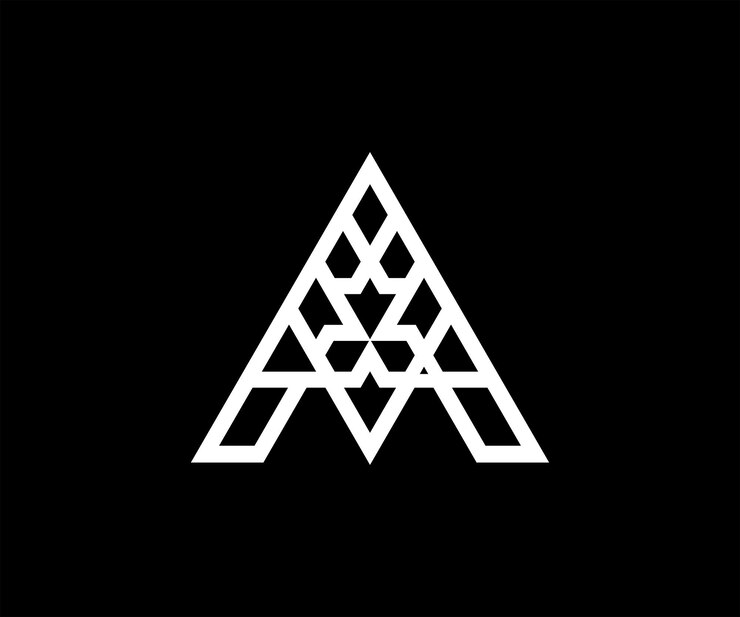 Vector logotipo creativo moderno de la letra a. un diseño de letra de logotipo. logotipo abstracto de la letra a.