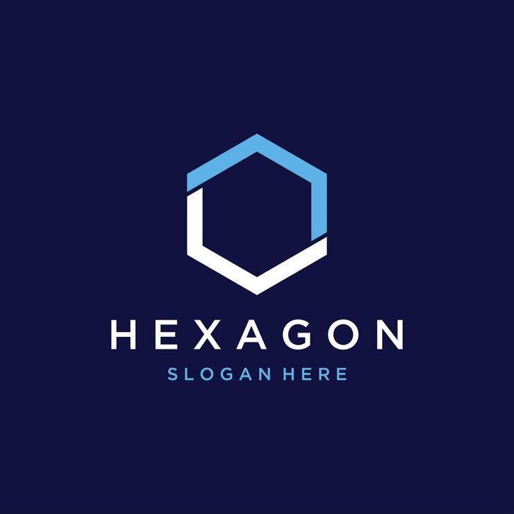 Vector logotipo creativo y simple de caja hexagonal o cubo geométrico logotipo geométrica logotipo para redes de empresas tecnológicas
