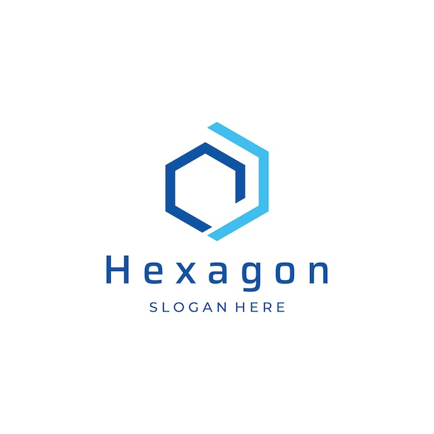 Logotipo creativo y simple de caja hexagonal o cubo geométrico logotipo geométrica Logotipo para redes de empresas tecnológicas