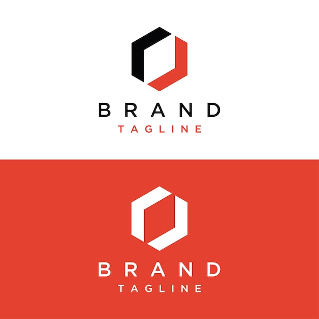 Logotipo creativo y simple de caja hexagonal o cubo geométrico logotipo geométrica Logotipo para redes de empresas tecnológicas