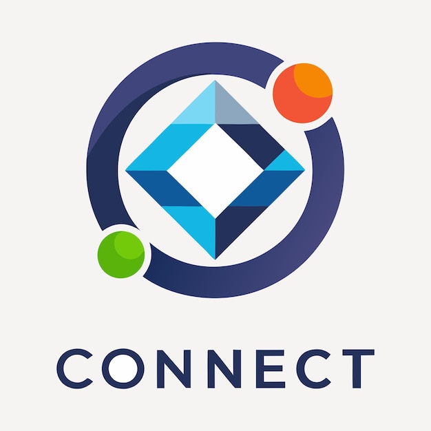 Logotipo creativo de tecnología 3D para negocios digitales