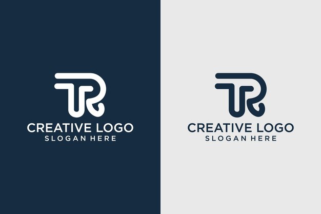 Logotipo creativo y última R