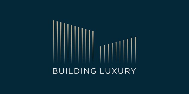 Logotipo de crecimiento de la empresa de construcción Logotipo de construcción con las iniciales M logotipo de lujo M