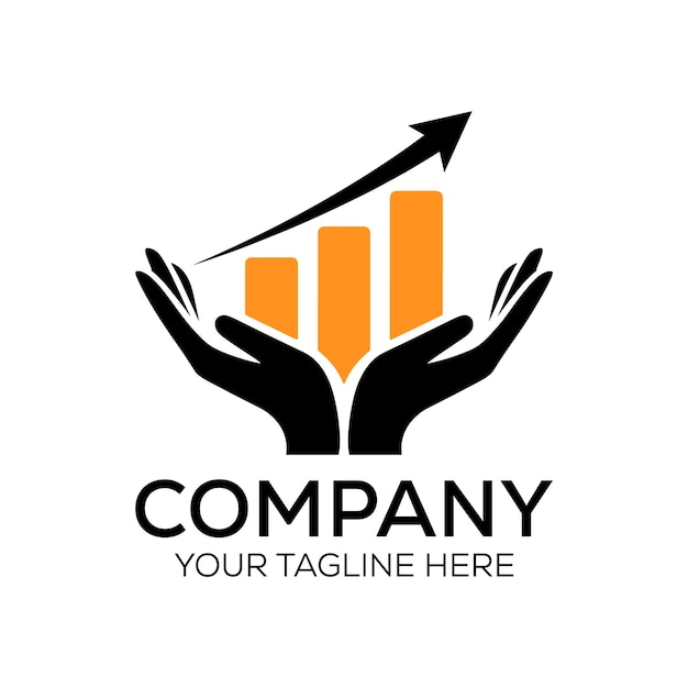 Logotipo de crecimiento empresarial y éxito financiero