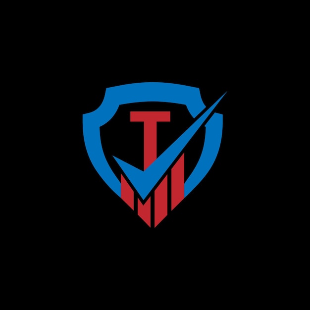 El logotipo de crecimiento financiero de Modern Shield con la letra T