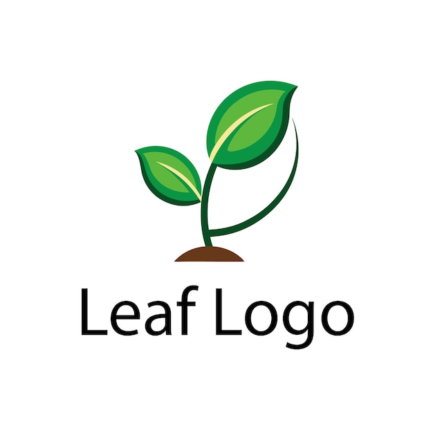 Logotipo del crecimiento de las hojas