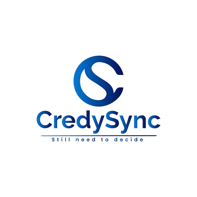 El logotipo de CredySync alfabético de CS