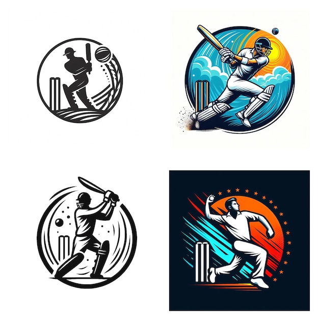 El logotipo del cricket vectorial