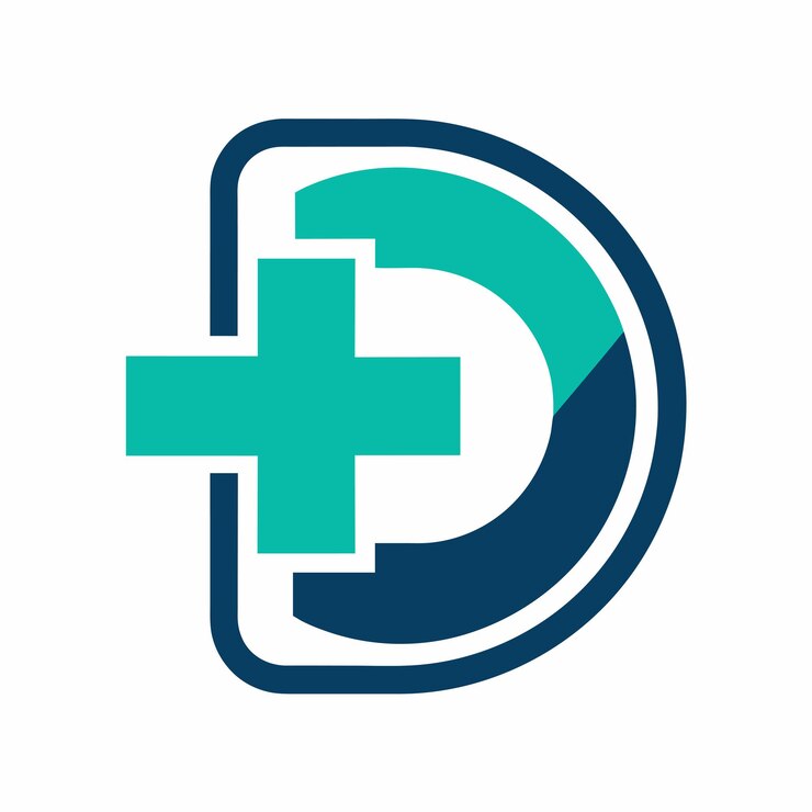 Vector un logotipo de cruz verde y azul sobre un fondo blanco una tarjeta de crédito inspirada en la naturaleza con patrones florales