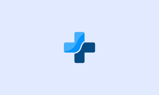Logotipo cruzado vectorial colorido Icono médico redondo.