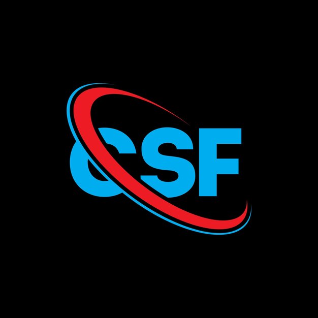 El logotipo de CSF (Literatura de CSF) Diseño del logotipo de la letra CSF Iniciales El logotipo CSF vinculado con círculo y monograma en mayúscula El logotipo del CSF Tipografía para negocios tecnológicos y marca inmobiliaria
