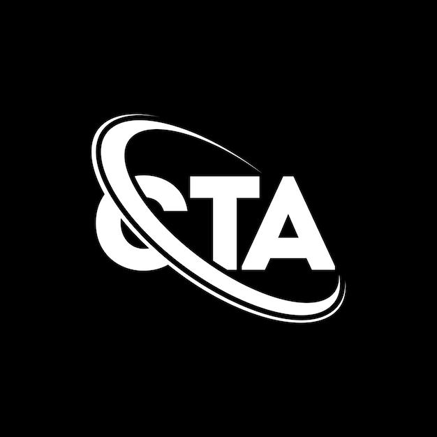 Logotipo CTA CTA letra CTA letra diseño logotipo iniciales logotipo CTA vinculado con círculo y mayúscula monograma logo CTA tipografía para negocios de tecnología y marca inmobiliaria