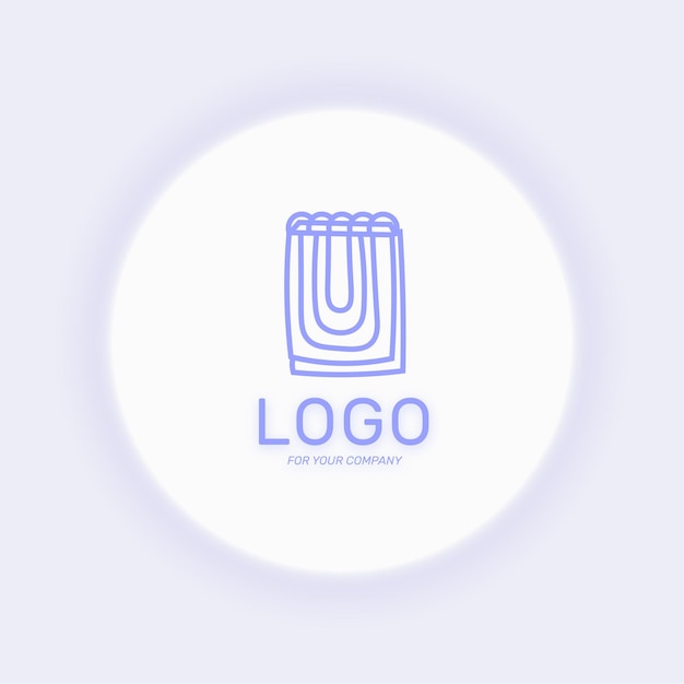 logotipo de cuaderno paperlogo icono de cuaderno para diseño web o empresa ilustración vectorial aislada Eps