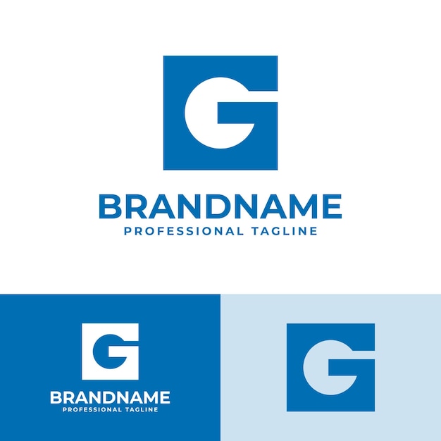 Logotipo cuadrado G adecuado para cualquier negocio con la inicial G
