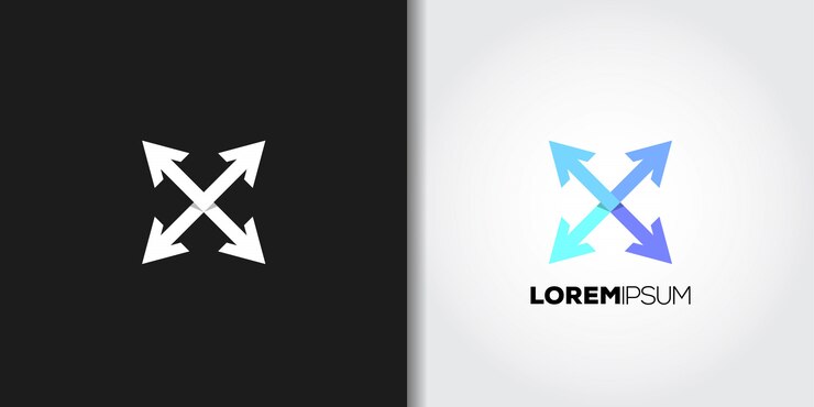 Vector logotipo de cuatro direcciones