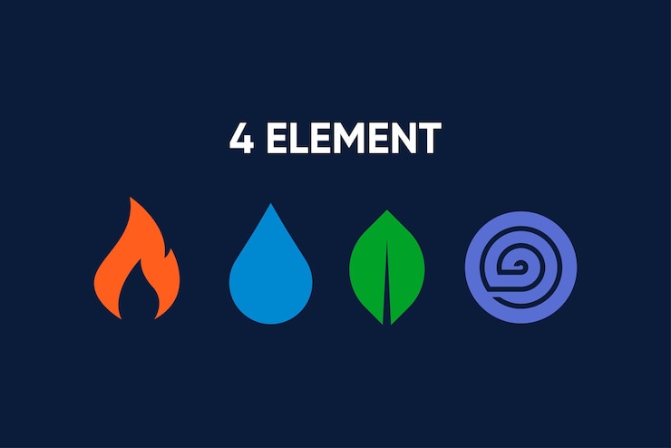 Vector logotipo de las cuatro estaciones invierno primavera otoño verano ilustración vectorial