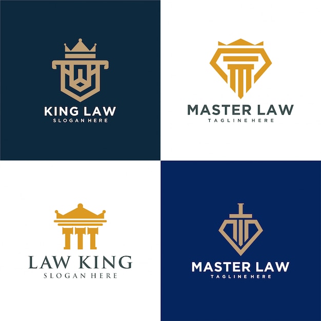 Logotipo de cuatro leyes redondas simple