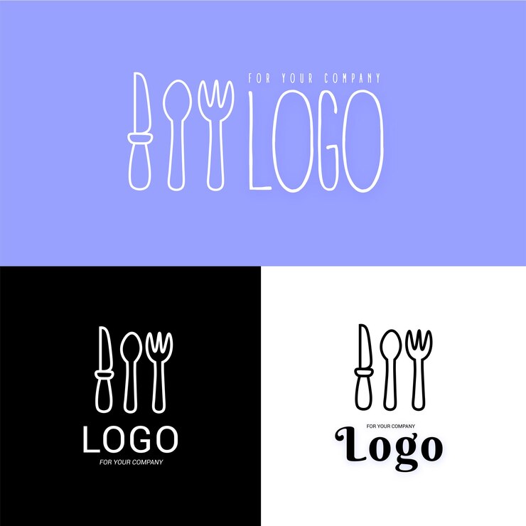 Vector logotipo de cubertería icono de cubertería logotipo de cuchara icono de tenedor de cuchillo para diseño web o empresa vector aislado