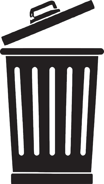 Logotipo de cubo de basura en negrita para un grupo de defensa contra la basura o la contaminación