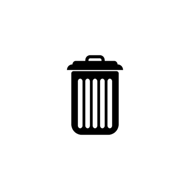 El logotipo del cubo de basura
