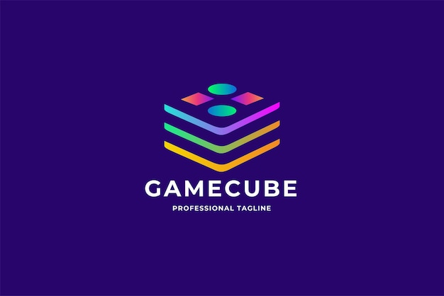 Logotipo de cubo de juego